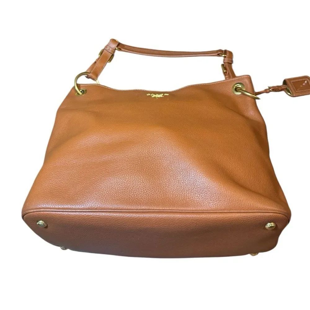 PRADA Tan Brown Vitello Daino Leather Hobo Bag - Picture 11 of 14